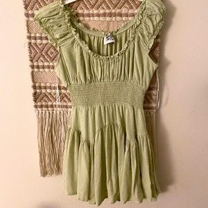 Princess Polly Green Romper Dress (Size 6)